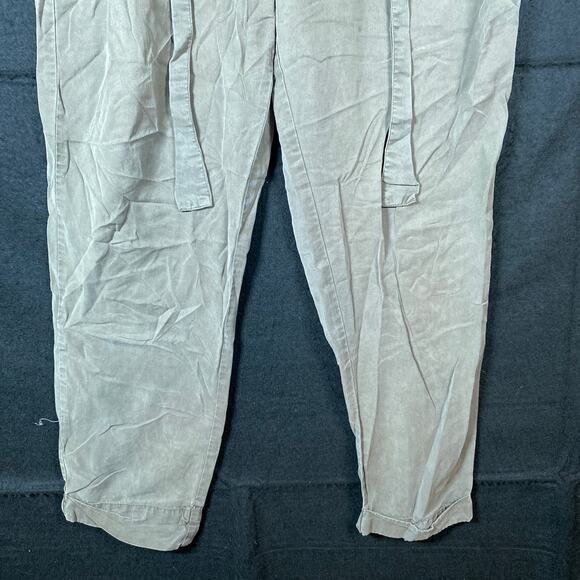 Thread & Supply Womens Pants Green Paperbag Wide Leg Elastic Waist Boho M - Picture 3 of 13